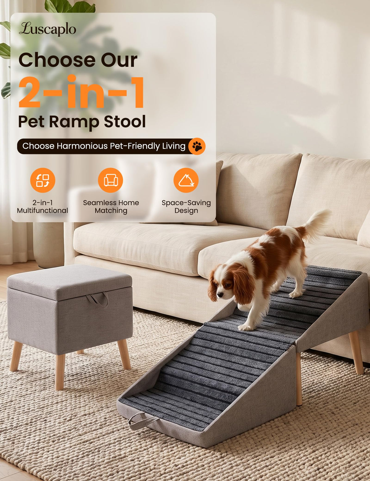 Dog Ramp and Pet Stairs 19" H L91919