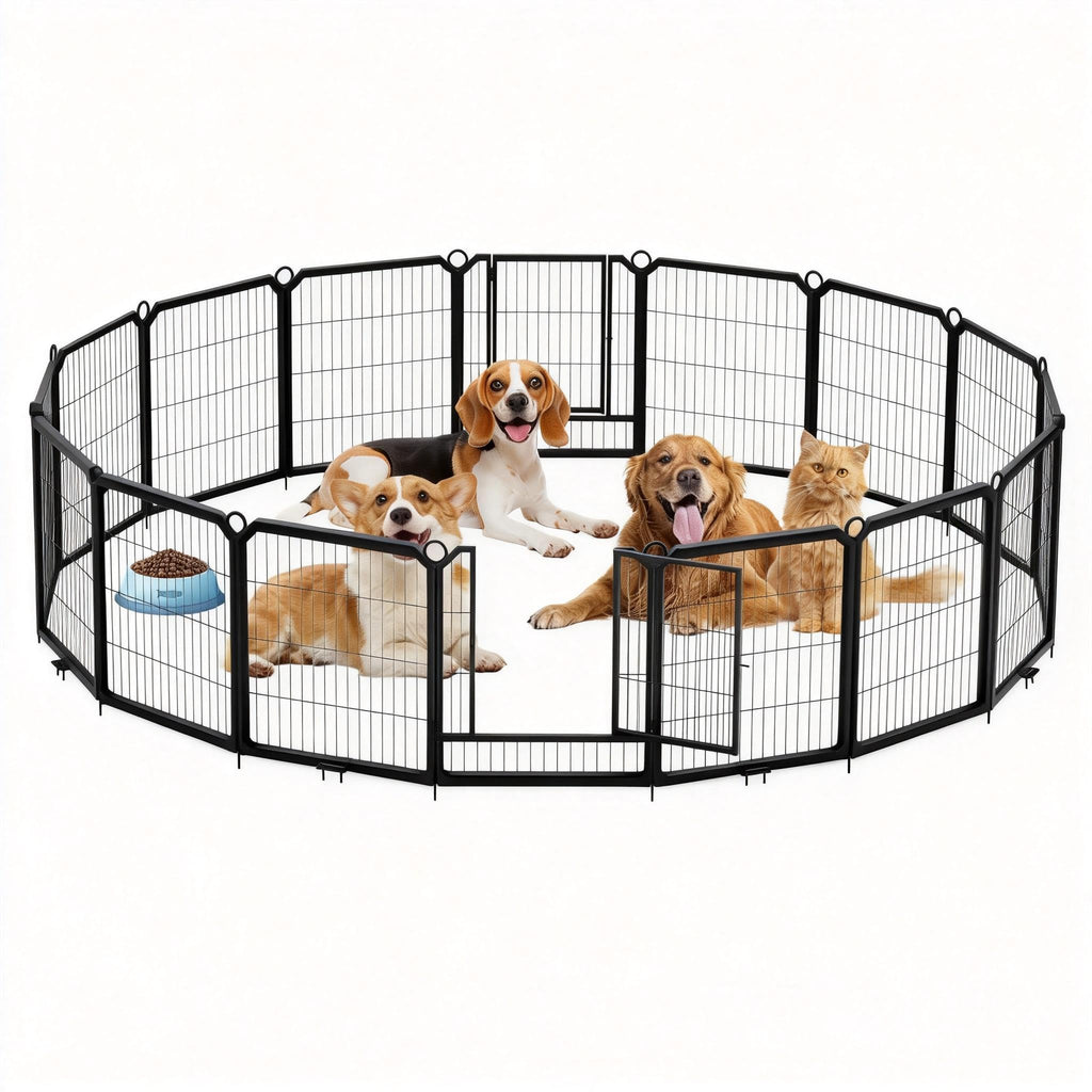 32 in 16 Panel Dog Playpen with Gate H99569