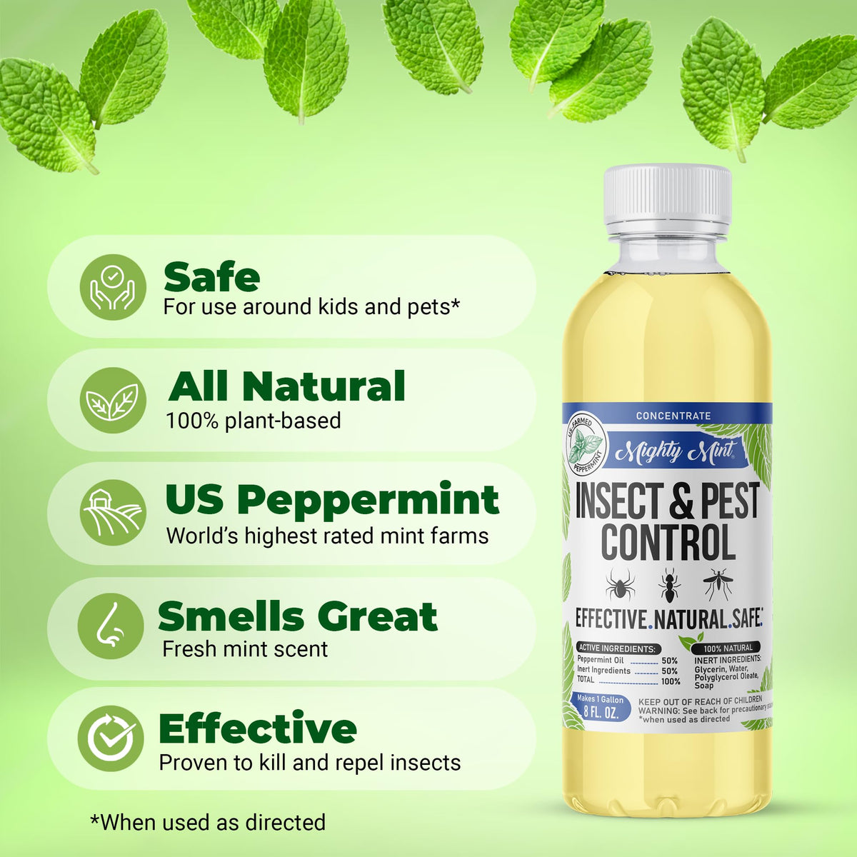 Peppermint Oil Insect Repellent Concentrate, 8 oz U319