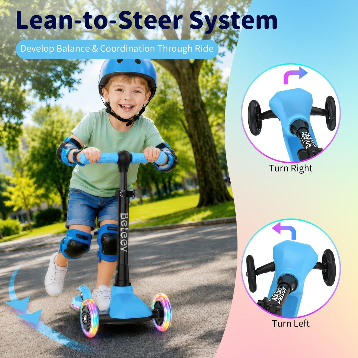 Light Up Deck & Wheels Scooter N57576