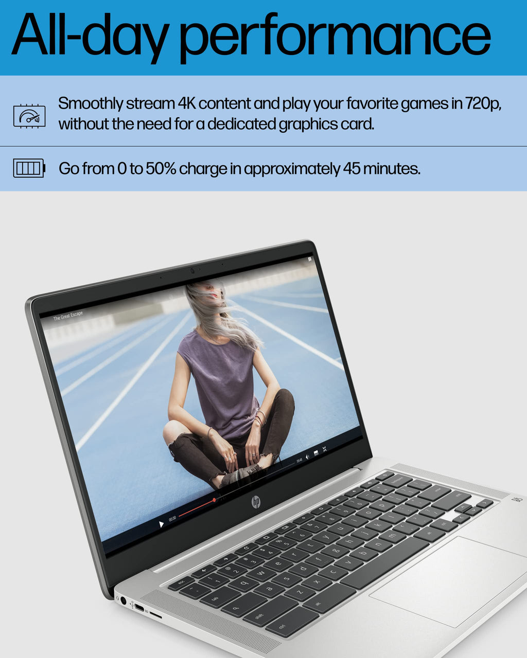 14 Laptop, Intel Celeron N4120, 4 GB RAM, 64 GB eMMC, Chrome OS, Mineral Silver T81281