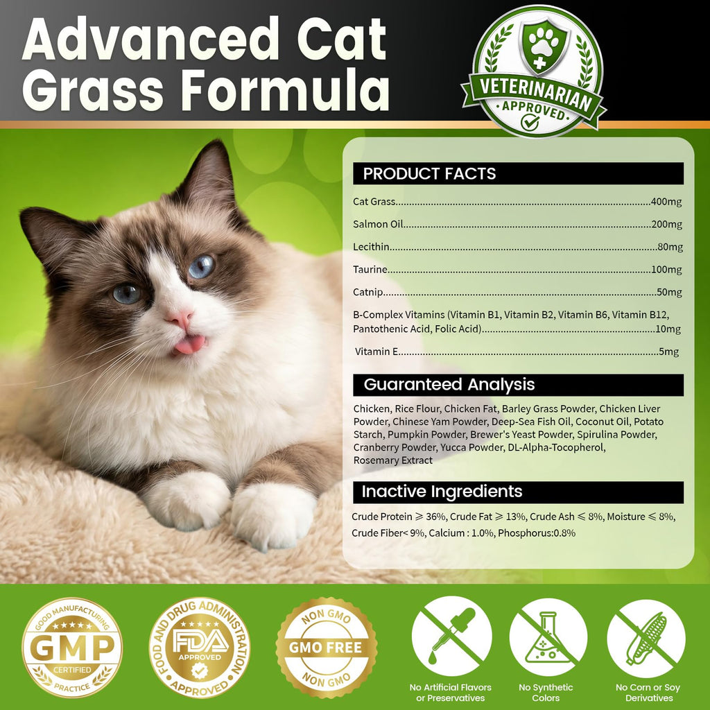 Cat Grass Treats Hairball Treatment for Cats R8547