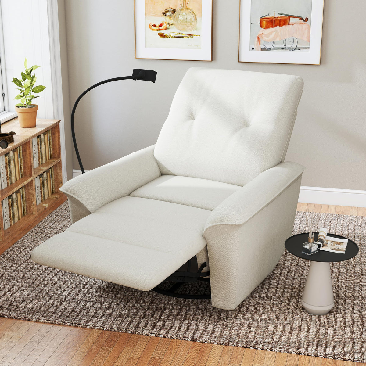 Power Swivel Rocker Recliner Chair with Phone Holder and USB Ports S8360