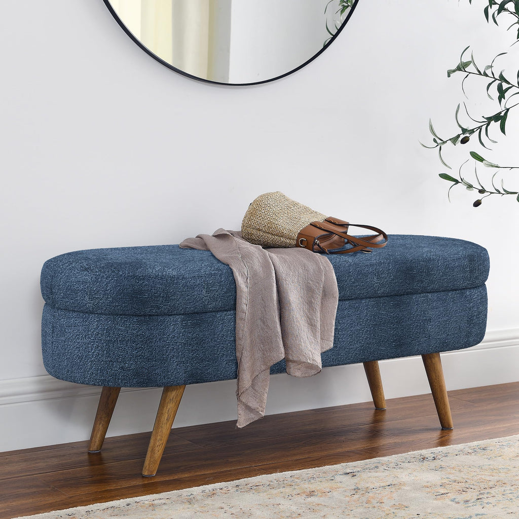 Oval Storage Bench M22174