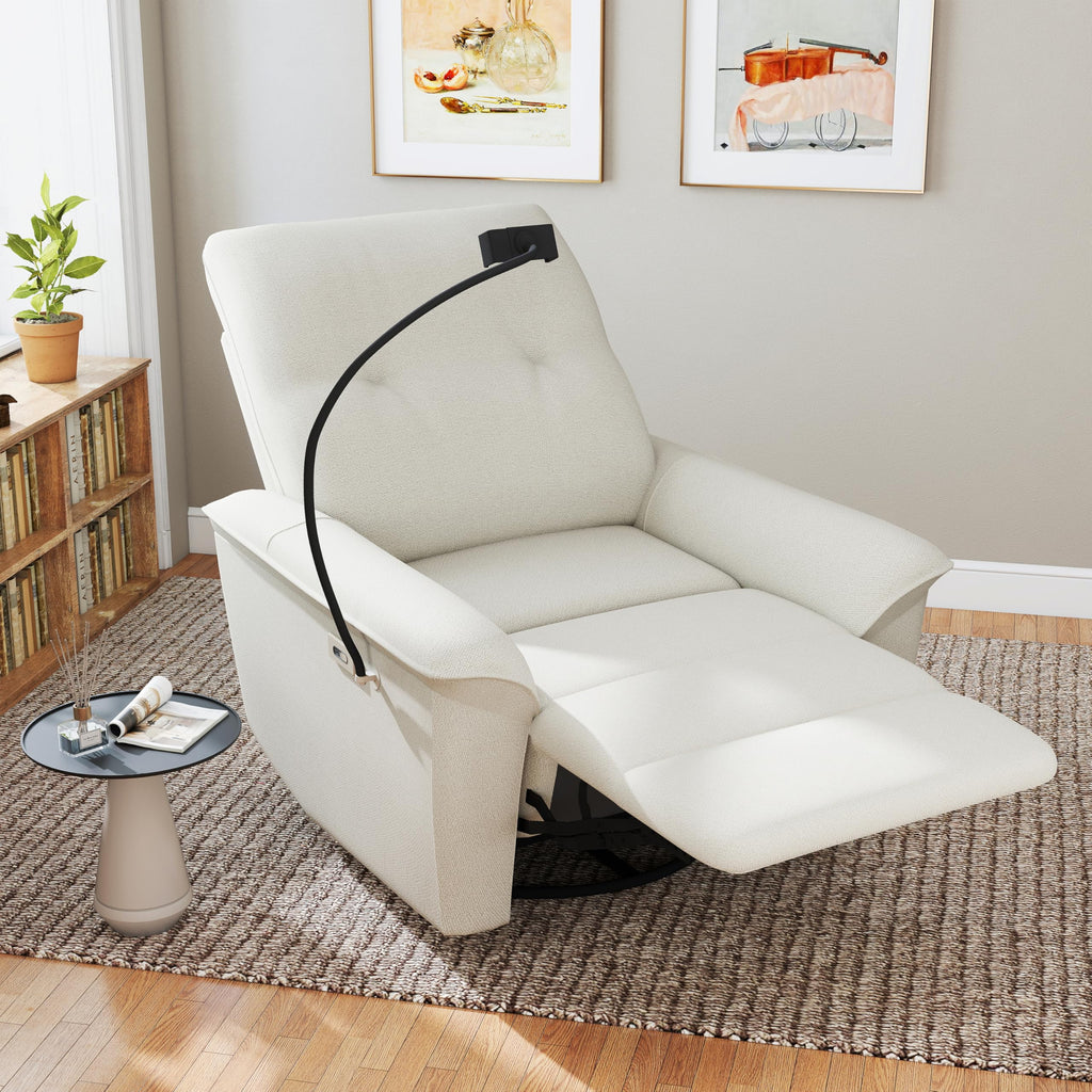 Power Swivel Rocker Recliner Chair with Phone Holder and USB Ports S8360