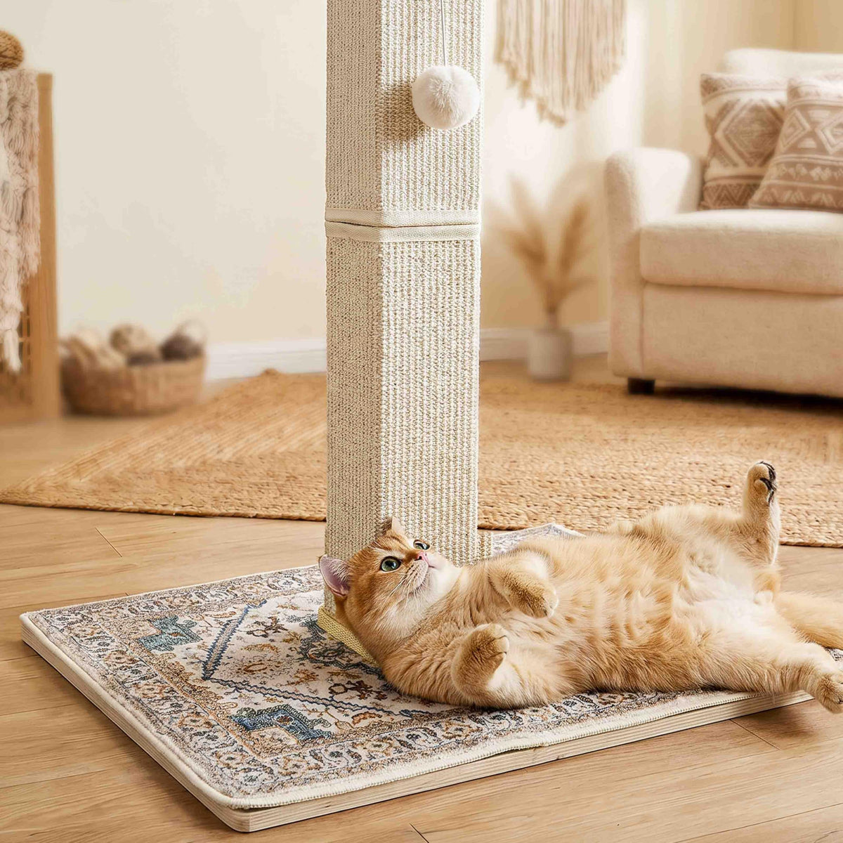 Tall Cat Scratching Post with Carpet F230756