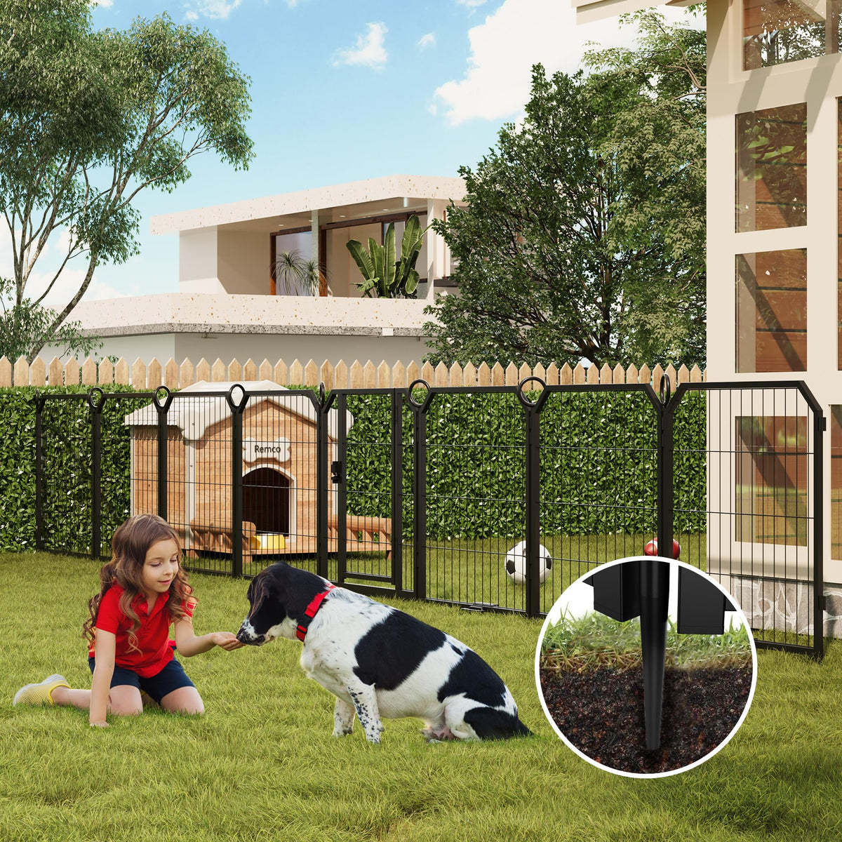 32 in 16 Panel Dog Playpen with Gate H99569