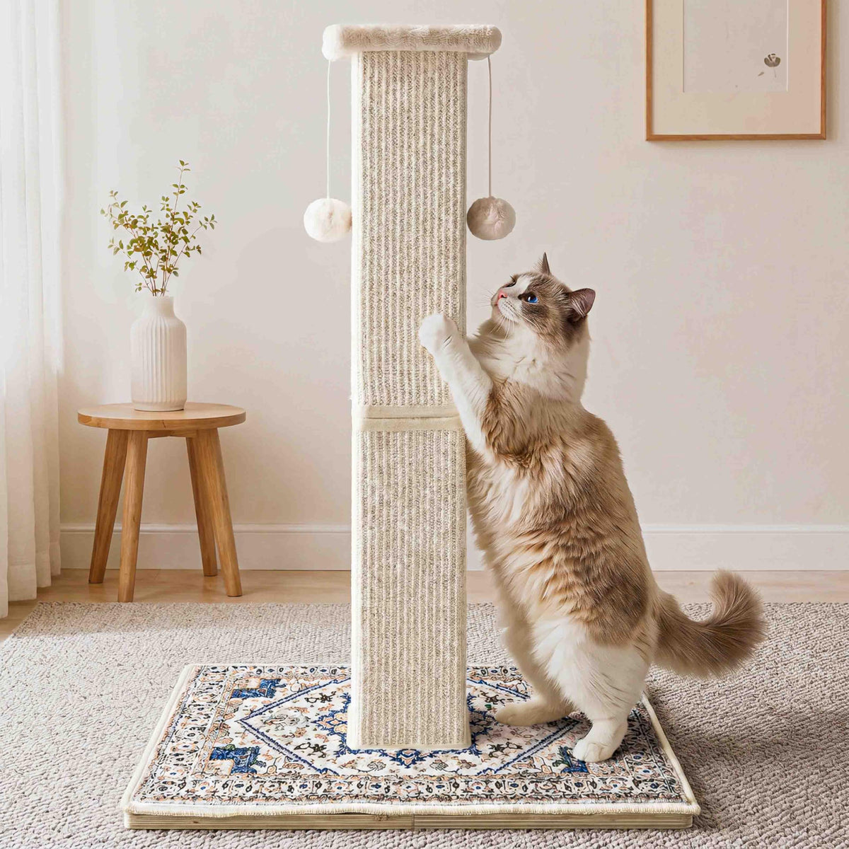 Tall Cat Scratching Post with Carpet F230756