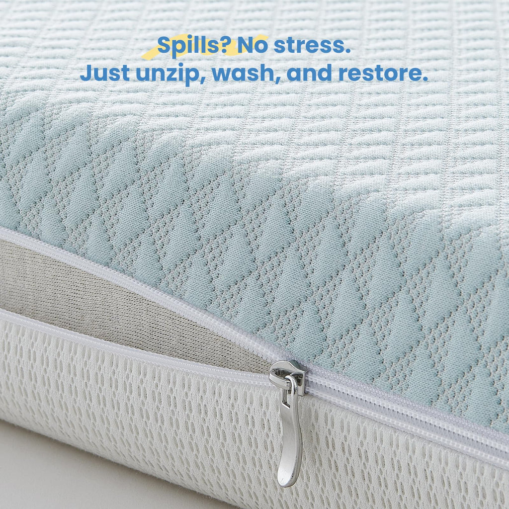 Mini Crib Mattress 38x24x4 Dual-Sided Cooling Gel Foam Z471