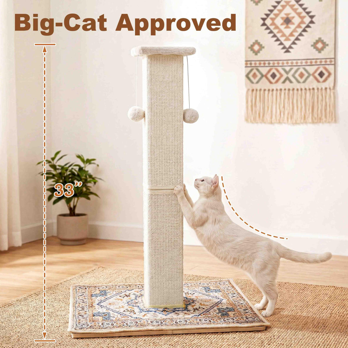 Tall Cat Scratching Post with Carpet F230756