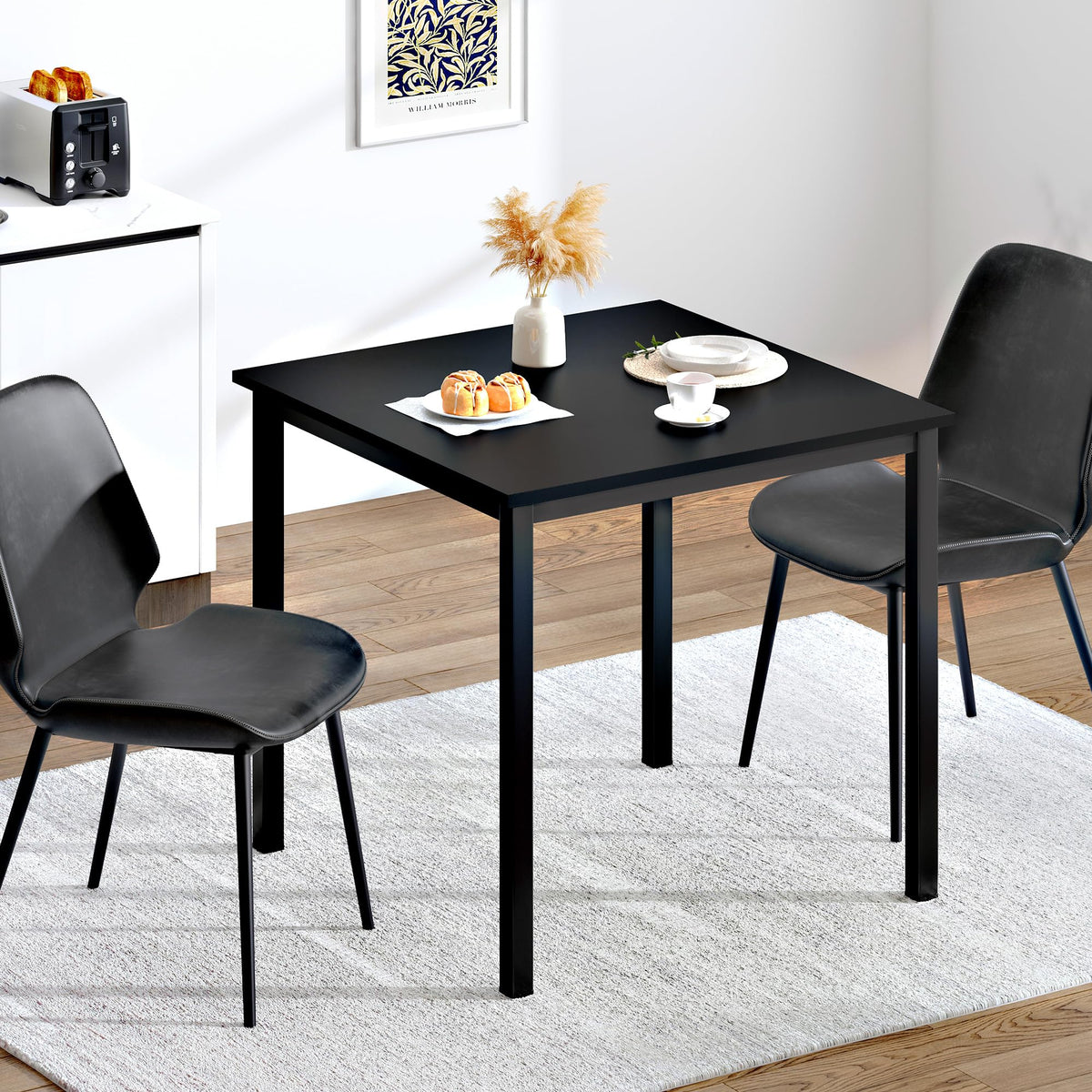 Small Square Dining Table 31.5inch Black L81476