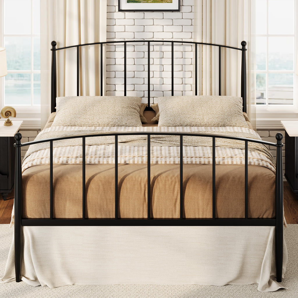 Full Size Black Metal Platform Bed Frame L62879